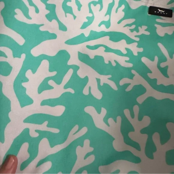 Scout Turquoise Tote Bag with Coral Reef Design - Picture 6 of 10